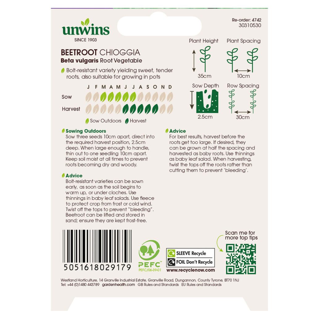 Unwins Beetroot Chioggia Seeds 5051618029179 2